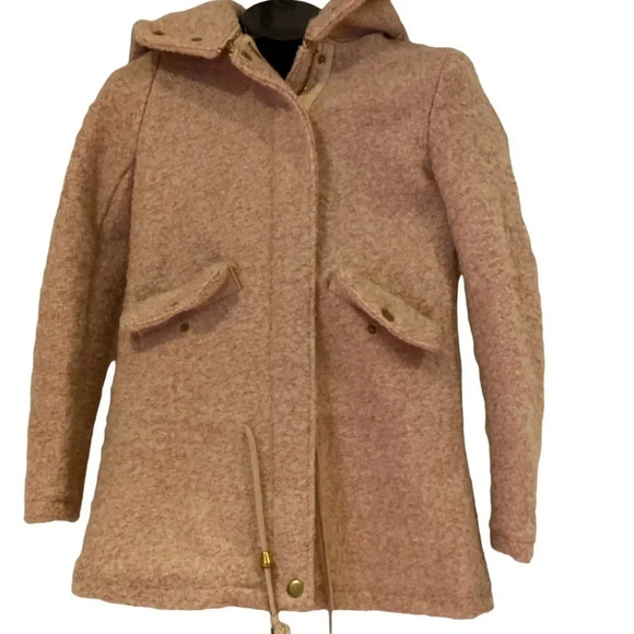 Liu Yuan Fashion Y2K  Pink Tweed Coat hoodie Sz M - Picture 1 of 12